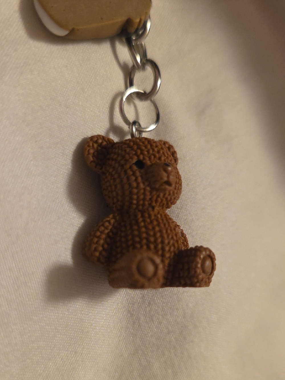 Brown Teddy Bear & Coffee Charm Keychain - Picture 8 of 12